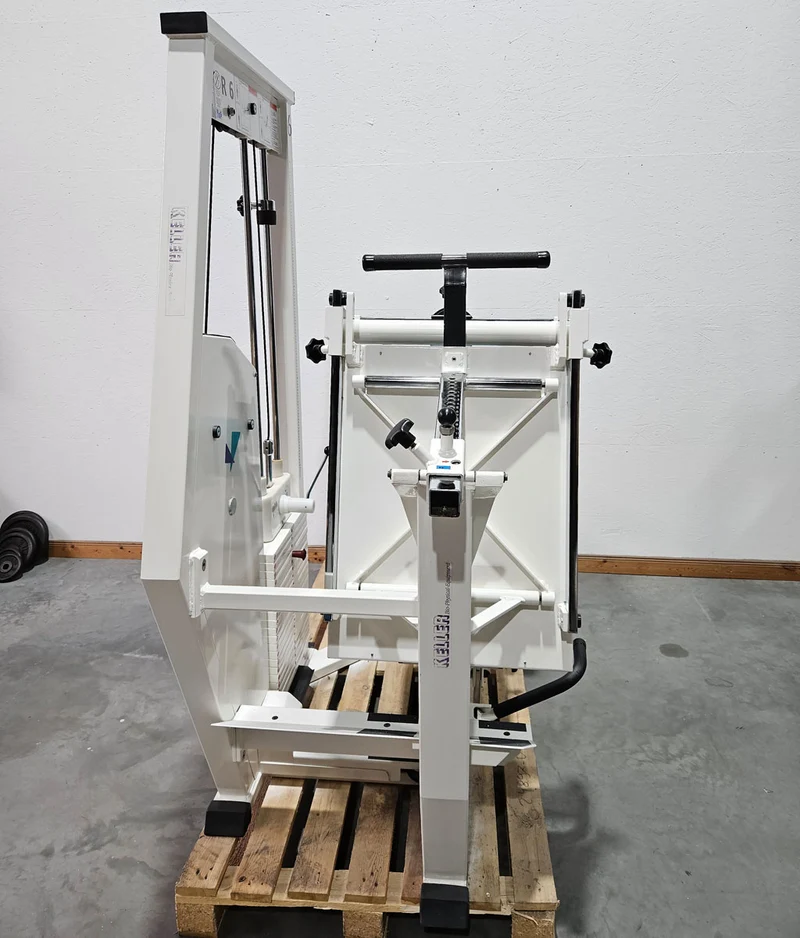 MKB Keller Funktionsstemme, Beinpresse verstellbar sitzend - liegend, Kippkreisel, 180kg Gewichtsblock, Farbe Weiß, gebraucht - überholter Zustand