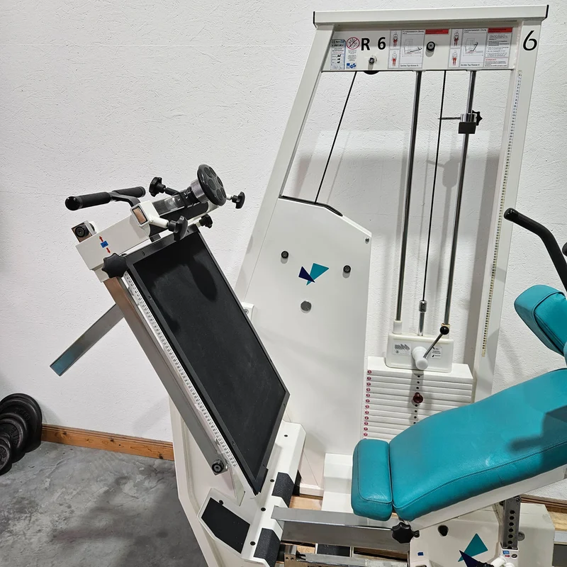 MKB Keller Funktionsstemme, Beinpresse verstellbar sitzend - liegend, Kippkreisel, 180kg Gewichtsblock, Farbe Weiß, gebraucht - überholter Zustand